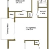 Floor plan: 2 Bedrooms 2 Bath