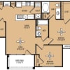 Floor plan: B1 973 Sq. Ft. 1st Fl.
