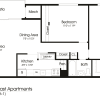 Floor plan: Manor East 2BR 1BA (900sf)