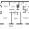 Floor plan: 2 bed 1 bath