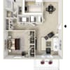 Floor plan: 1 bed 1 bath