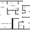 Floor plan: 21A: 2 Bed, 1  Bath