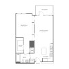 Floor plan: One Bedroom One Bath (740 SF)