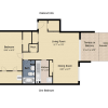 Floor plan: 1 Bedroom