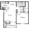 Floor plan: 1x1