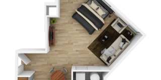 Brand New Studio with Large Kitchen - 3029 Glenwood Gallery 1