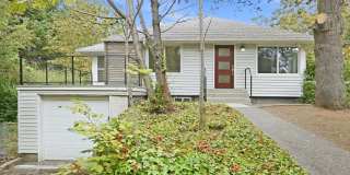 Private University Place Retreat with Deck, Gardens & Two Garages Gallery 1