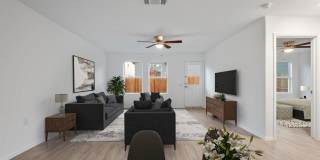 This beautiful single-story home has 4 bedrooms, 2 baths, vinyl flooring throughout, an open floor plan Gallery 22
