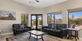 Furnished Basement home ready for move in NOW!!!  Corner lot, No HOA, lots of parking!!!  RV gates!!!  Luxurious backyard with pool and is your own Oasis in the City just out of the City!!!  Close to Lake Pleasant!!! Gallery 5