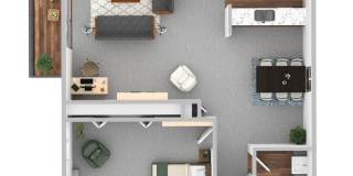 1 Bedroom, 1 bath - middle floor with Balcony Gallery 1