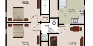Two Bedroom apartment near engineering and science buildings--rent listed is for the entire apartment! Gallery 1