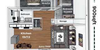 LIMITED TIME SUMMER OFFER! FREE RENT FOR YOUR FIRST MONTH! 2 Bedroom Apartment unit in Anderson Avenue Gallery 11