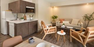 Furnished apartments with flexible lease terms and unbeatable building amenities. Gallery 1