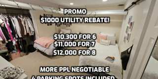 $1k Rebate! Oversized House w 4 Parking Spots Inc.  Laundry in Unit.  Fits up to 10 ppl (Would Cost Extra) Gallery 4