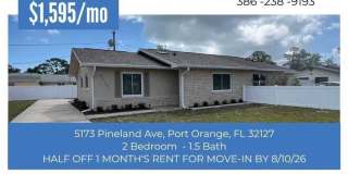 Fully Renovated 2 Bedroom 1.5 Bath Port Orange Home Available Now LEASING SPECIAL: HALF OFF 1 MONTH'S RENT FOR MOVE-IN BY 8/10/26 Gallery 1
