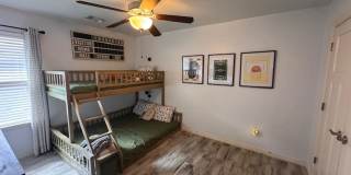 WOW! This home has it all, 3 full bathrooms, 5 true bedrooms AND a bonus room. great outdoor space, wood and ceramic tile flooring in the main living space, Open kitchen, all in a gated community! Availability is flexible on or before July 1 Gallery 15