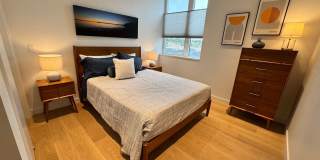 FURNISHED: SPECIAL PRICE 2 MONTHS OFFER - UTILITIES PAID BY OWNER:  NWX tastefully furnished 1 bed, 1 bath located on the 3rd floor Arête Modern Condo in the heart of of Bend's Northwest Crossing Grove Gallery 11
