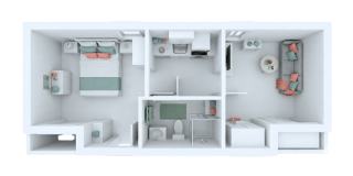 Modern Single Living 1BR Apartment for SRU Students Gallery 1