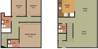 3 Bedroom 2 1/2 Bath Townhome Gallery 1