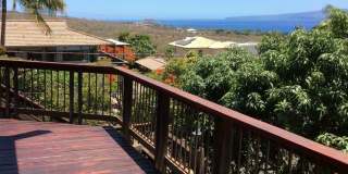 Very private, mostly furnished, rustic Maui Meadows home with large pool, walk around deck with panoramic ocean views. Available for 6 months only. Gallery 21