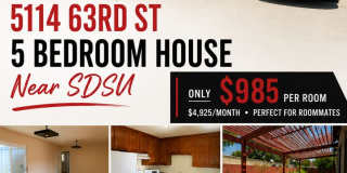 Spacious 5BR Home Just Steps from SDSU – Available August 2026 Gallery 1