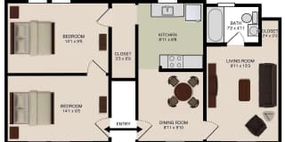 Two bedroom apartment near engineering and science buildings, 4 blocks from campus Gallery 1