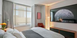 Gorgeous designer one bedroom in Hayes Valley w/lots of light, views, W/D, private patio, roof deck, gym and parking! Gallery 21