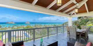 Enjoy Cool Breezes And Dazzling Views Of The Ocean Below At This Private, 4 Bedroom, 3.5 Bath Lanikai Hillside Property with Split AC. Gallery 1
