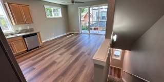 4 Bedroom / 4 bath New Townhome. Every bedroom is its own Master Suite with your own full bathroom, walk in closet and A/C unit. Full-size washer and dryer in your unit. Gallery 12