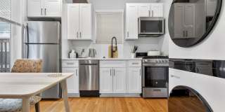 1bed with living room and washer/dryer in unit Gallery 1
