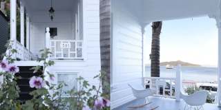 BACK ON THE MARKET! Rare historic waterfront home in Sausalito w/bay views, water access, office/bonus room, washer/dryer and large front porch Gallery 1