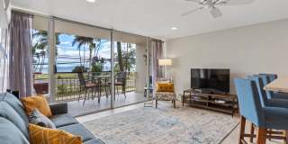 Full Ocean View, Fully Furnished Condo |Across from Surf Beach|Pool |Renovated |Heart of Kihei Gallery 3