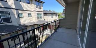 4 Bedroom / 4 bath New Townhome. Every bedroom is its own Master Suite with your own full bathroom, walk in closet and A/C unit. Full-size washer and dryer in your unit. Gallery 13