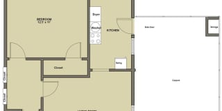 Private carport, in-unit laundry, and the Lakewood strip right outside your door. Gallery 15