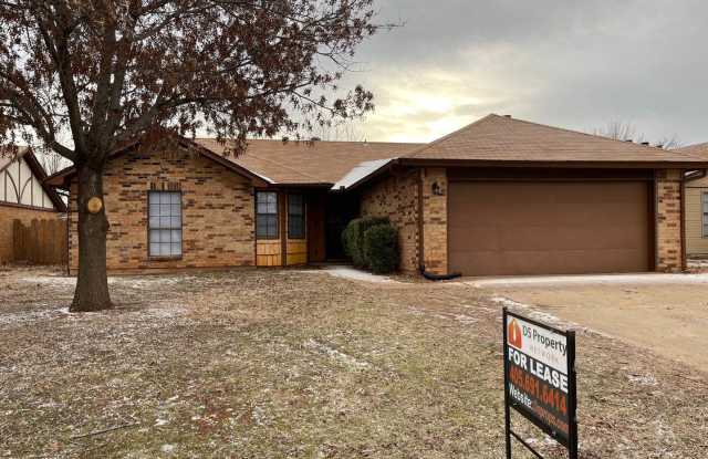 3 bedroom home for rent in Edmond near W 15th Street and Santa Fe!  2 baths, 2 car garage + fenced yard and storm shelter. photos photos