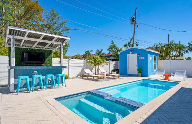 Utilities Included - (DECEMBER ONLY) Furnished 3-Bedroom Home with Private Heated Pool, Spa  More! - 10907 57th Avenue, Pinellas County, FL 33772