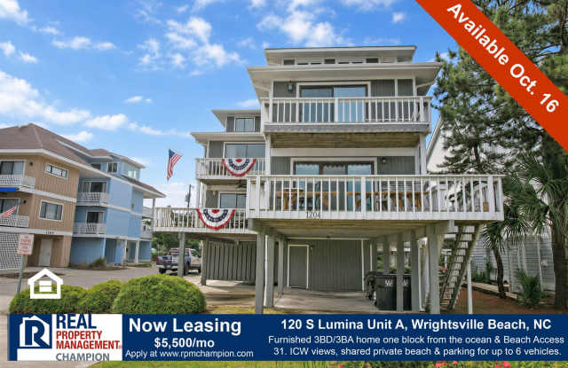 Furnished Year Round Rental One Block from Ocean on Wrightsville Beach Gallery 1
