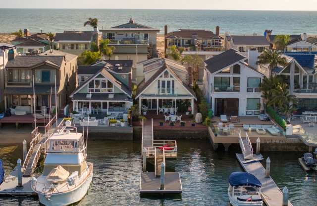 Newport Beach Bay Front with Dock photos photos