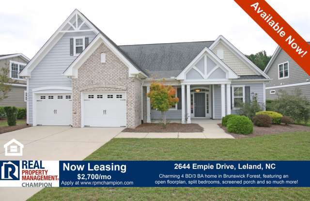 Beautiful 4 BD Home in Brunswick Forest - 2644 Empie Drive, Leland, NC 28451