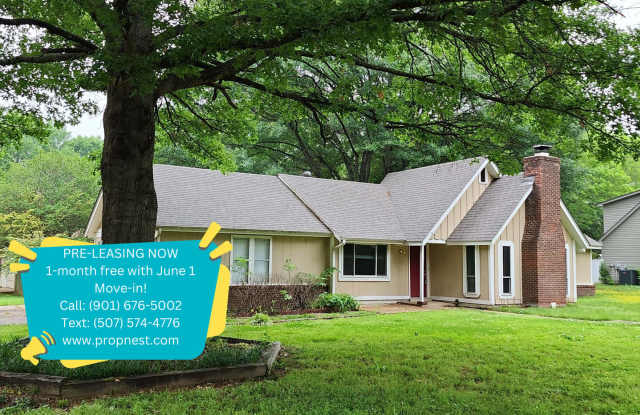 3-Bed Home on Corner Lot w/ Gated Yard - 422 Woodsmoke Drive, Southaven, MS 38671