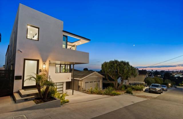 Recently Built, Fully Furnished, Custom Home w/ Amazing Indoor/Outdoor Living Space, Perched Above Hermosa Greenbelt w/ High-End Amenities, Amazing Ocean/Valley Views, 12-Seat Home Theater  Just 1/2 Mile to Beach! - 656 24th Place, Hermosa Beach, CA 90254