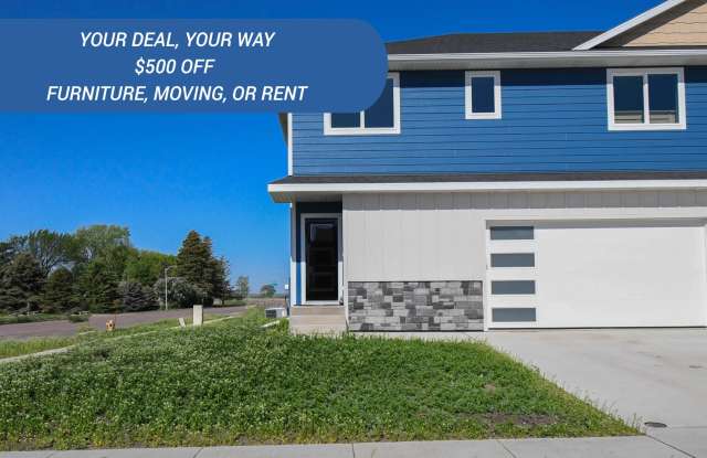 Spacious  Stylish 4-Bedroom Twinhome with Modern Comforts on the West Side! - 3900 South Caballo Court, Sioux Falls, SD 57106