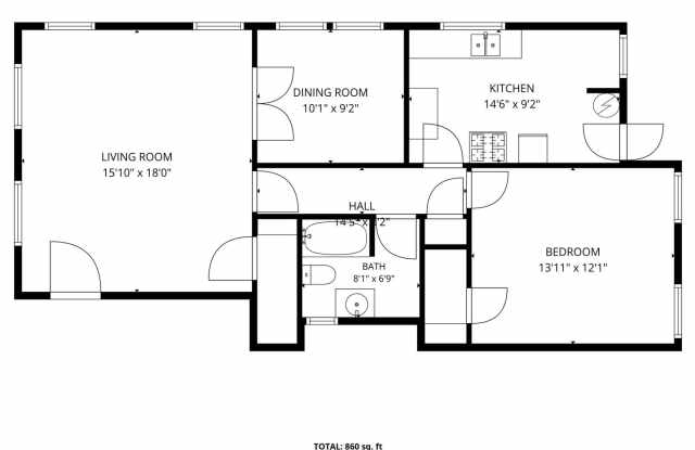 Bright 1- Bedroom 1 Bath Plus Bonus Room! Gallery 1