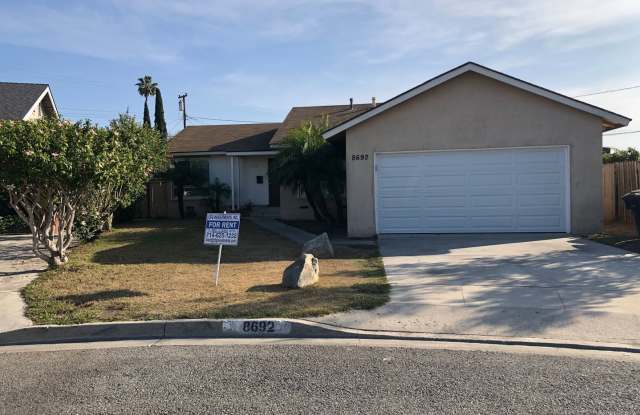 Remodeled 4 bed 2 bath house - large backyard, 2 car garage  laundry hook ups - 8692 Hewitt Lane, Garden Grove, CA 92844