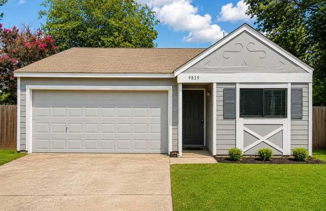 Charming one-story home in San Antonio’s 78250 area featuring 3 bedrooms, 2 bathrooms, an attached 2-car garage, and a large fenced backyard with mature trees. photos photos