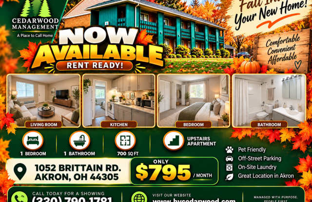 Move In This Fall — Comfortable 1-Bedroom Apartment in Akron photos photos