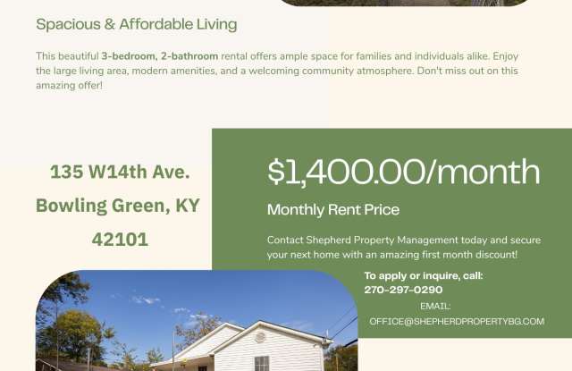 135 West 14th Avenue - 135 West 14th Avenue, Bowling Green, KY 42101