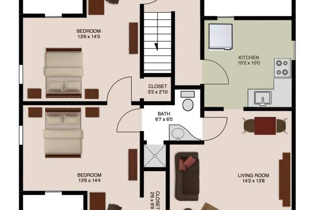 Two Bedroom apartment near engineering and science buildings--rent listed is for the entire apartment! - 724 West College Avenue, State College, PA 16801