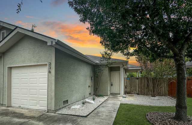 Stained Concrete Flooring - No Carpet! Fridge Included / Fenced in Backyard / Ceiling Fans /Front  Back Yard Mow  Trim Included! / CISD photos photos
