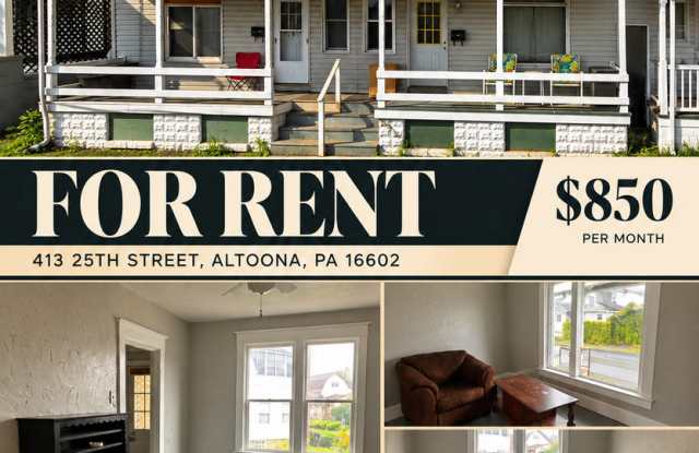 FOR RENT – 413 25th Street, Altoona, PA 16602 Gallery 1